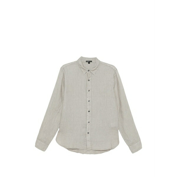 ジェームス 金入れ メンズ プルオーバー トップス Lightweight linen shirt Grey