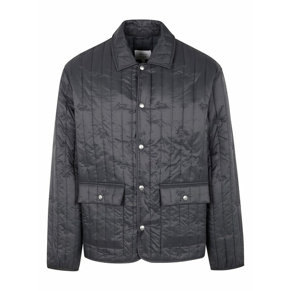 メゾン キツネ メンズ ジャケット&ブルゾン アウター Quilted jacket Grey|asty