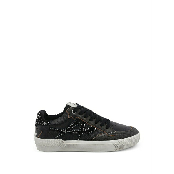 死灰 レディース スニーカー シューズ Moonlight studded leather sneakers Black