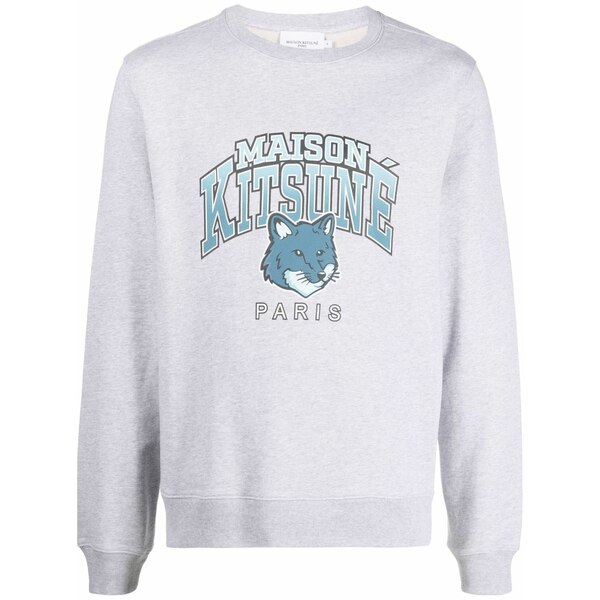 住み家 稲荷 メンズ パーカー・スウェットシャツ アウター Logo-print cotton sweatshirt Grey