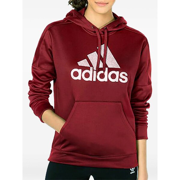 アディダス レディース パーカー・スウェットシャツ アウター Originals shine logo hoodie Red