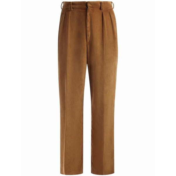 バリー メンズ 心地好いズボン下 ボトムス Pressed-crease tailored trousers Brown