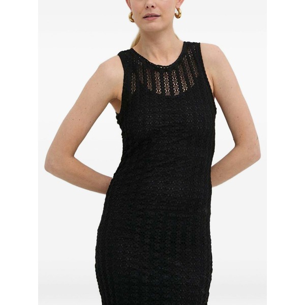 ピンコ レディース 衣裳 トップス Openwork MIDI dress Black