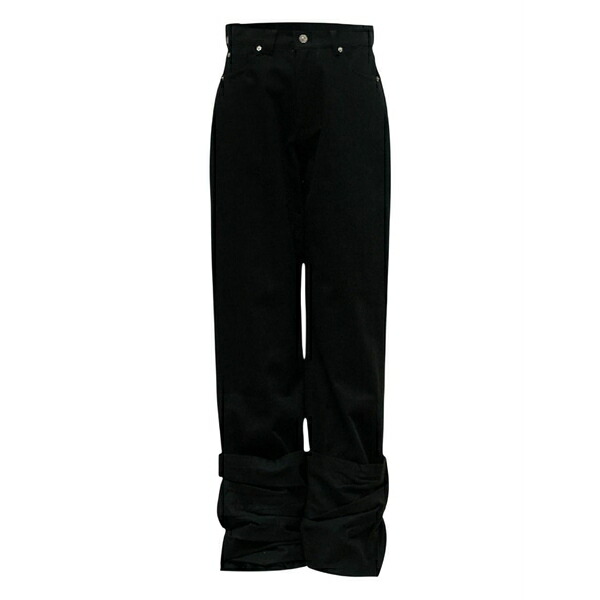 死灰 レディース ジーンズズボン下 ボトムス Reverse cotton pants Black