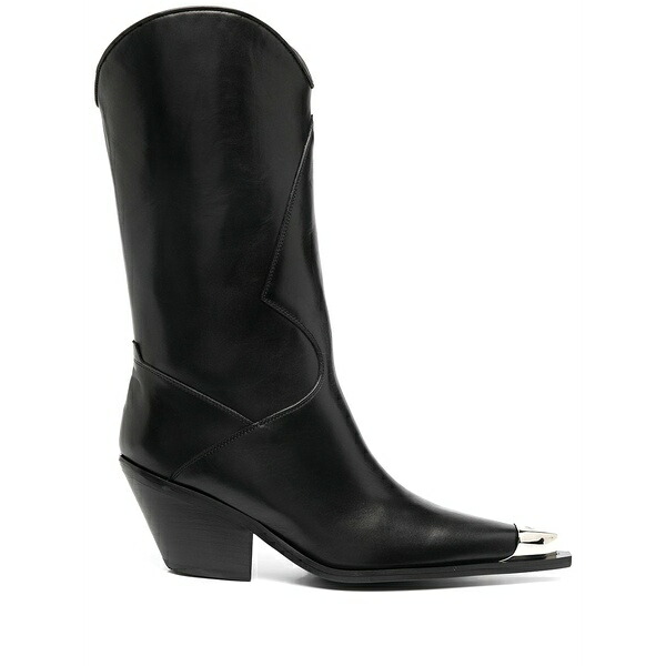 ミスビヘイブ レディース ブーツ シューズ Metallic toe boots  Black