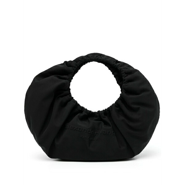 アレキサンダーワン レディース ショルダーバッグ 御徒面子 Medium crescent ruched shoulder bag Black