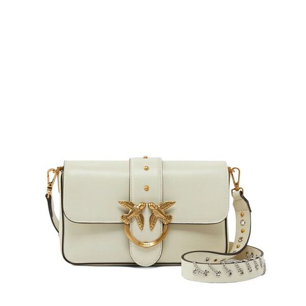 ピンコ レディース ショルダーバッグ 御徒面子 Mini love cross body bag White