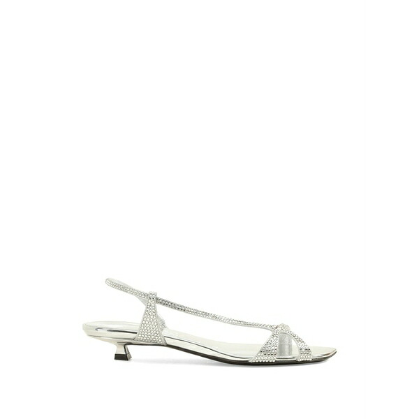 セルジオロッシ レディース サンダル シューズ Crystal-embellished sandals Silver