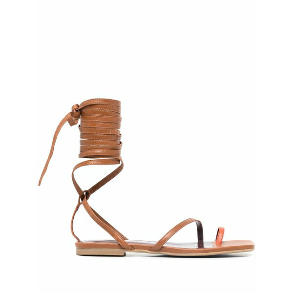 ステゥド レディース サンダル シューズ Nicola leather flat sandals Brown