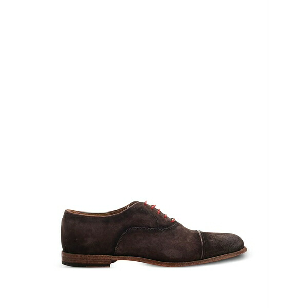 コルヴァーリ メンズ お召しものシューズ シューズ Cap-toe suede derby shoes Brown