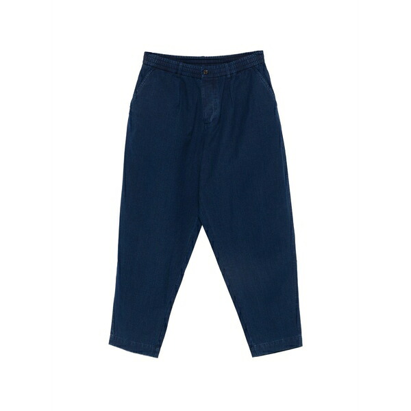 ユニバーサルワークス メンズ 心地好いズボン下 ボトムス Pleated trousers Blue