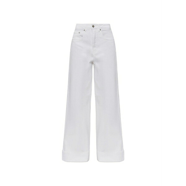 ゲタス レディース ジーンズズボン下 ボトムス Gzlivia turn-up-cuff jeans White