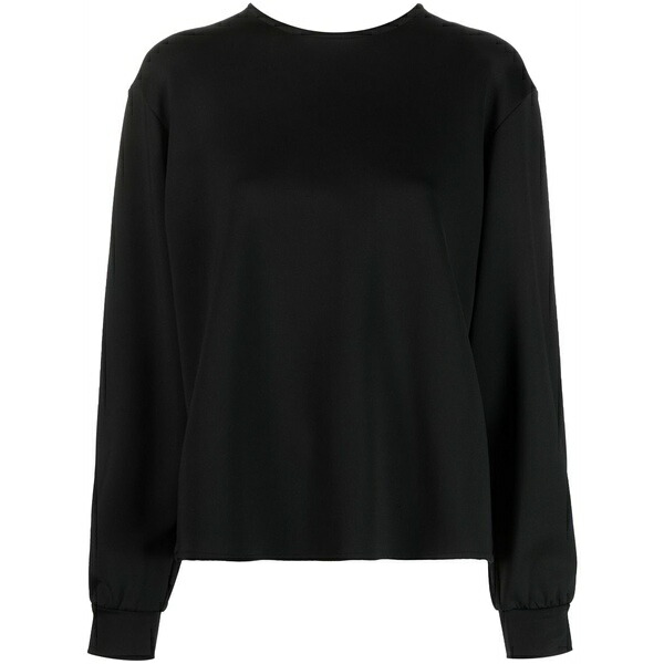 ビクターアンドロルフ レディース ティーシャツ トップス Bow-back long sleeves cotton t-shirt Black