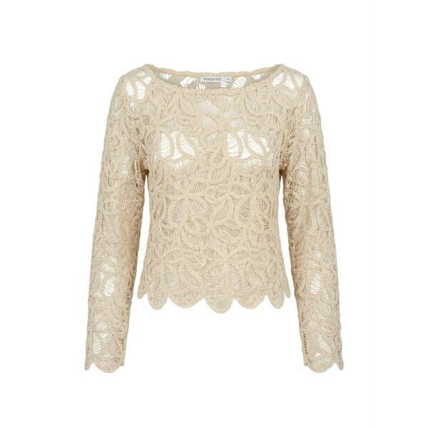 パトリツィア ペペ レディース 編み物\u0026スウェーター アウター Crochet scalloped top Neutrals