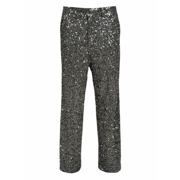 ナインミニッツ レディース 心地よいズボン下 ボトムス Sequin-embellished trousers Silver