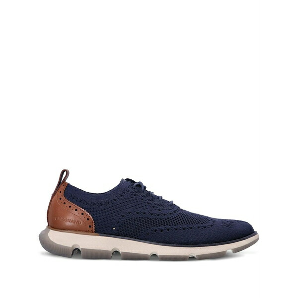 電話を掛けるハーン メンズ スニーカー シューズ Perforated lace-up sneakers Blue