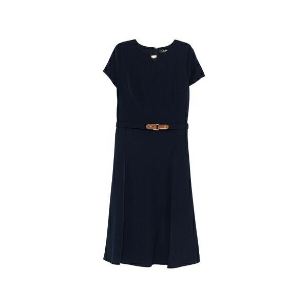 ラルフローレン レディース 衣裳 トップス Belted a-line MIDI dress Blue