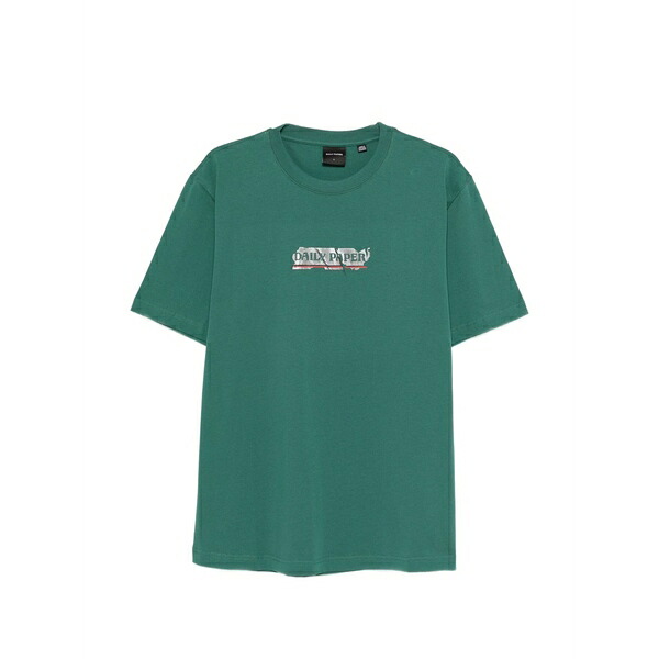 デイリー・ペーパー メンズ Tシャツ トップス Dias sticker t-shirt Green|asty