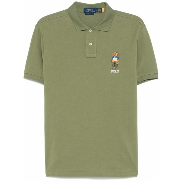 ラルフローレン メンズ スポーツシャツ トップス Piqu￡-weave polo shirt Green