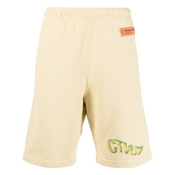 戸呂 プレストン メンズ 心地よいズボン下 ボトムス Logo-embellished track shorts Neutrals