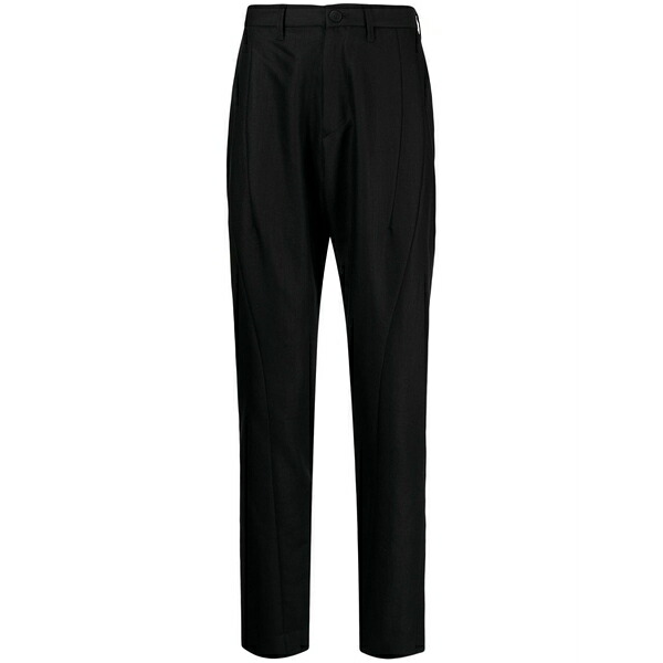 ユリウス メンズ 心地好いズボン下 ボトムス Straight-leg glittery tailored trousers Black