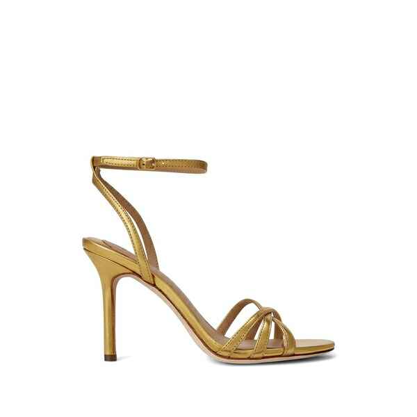 ラルフローレン レディース サンダル シューズ Kendyl metallic leather sandals Gold