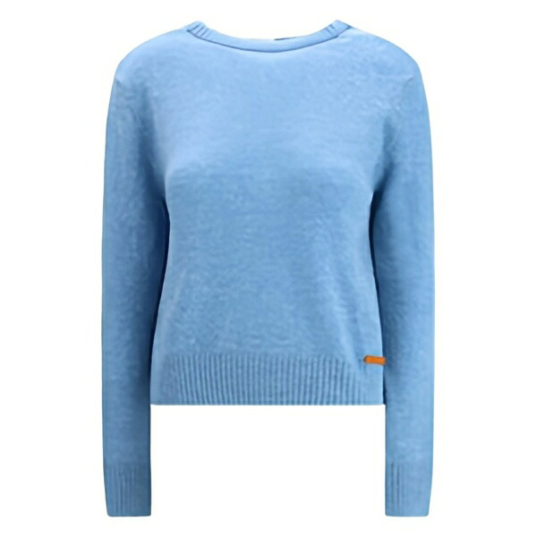 マルニ レディース 編み物\u0026プルオーバー アウター Open-back crew-neck sweater Blue