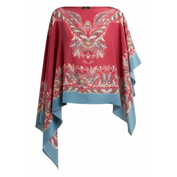 エトロ レディース シャツ トップス Paisley-print asymmetric blouse Red｜asty