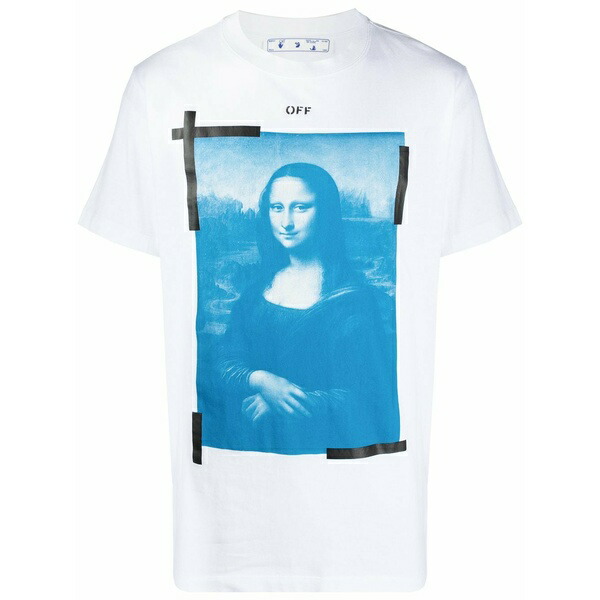 オフホワイト メンズ Tシャツ トップス Mona Lisa プリント 日本産