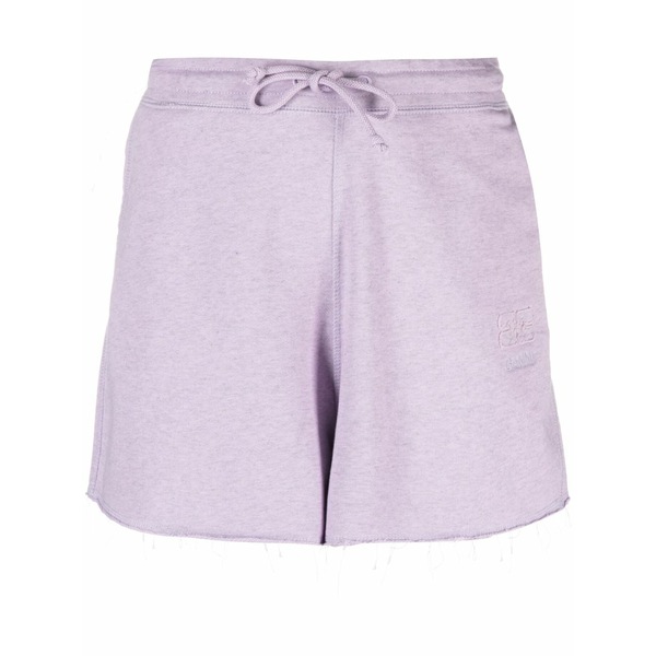 ガニー レディース カジュアルパンツ ボトムス Drawstring-waist organic-cotton shorts Purple｜asty