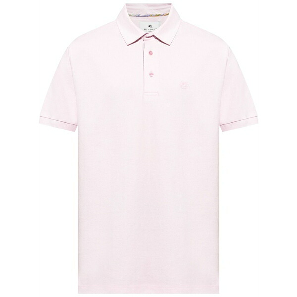 エトロ メンズ スポーツシャツ トップス Embroidered polo shirt Pink