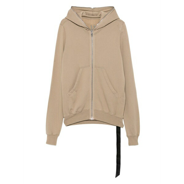 リックオウエンス メンズ パーカー・スウェットシャツ アウター Zip-up hoodie  Neutrals
