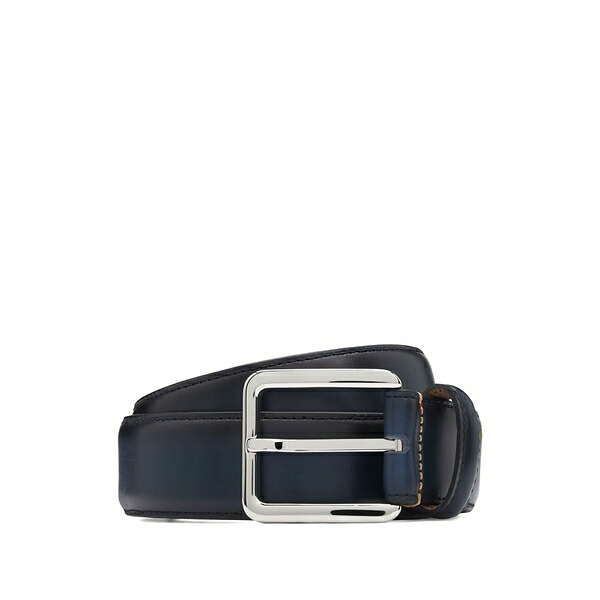 雇い主 メンズ 三尺帯 添え物 Square buckle belt Blue