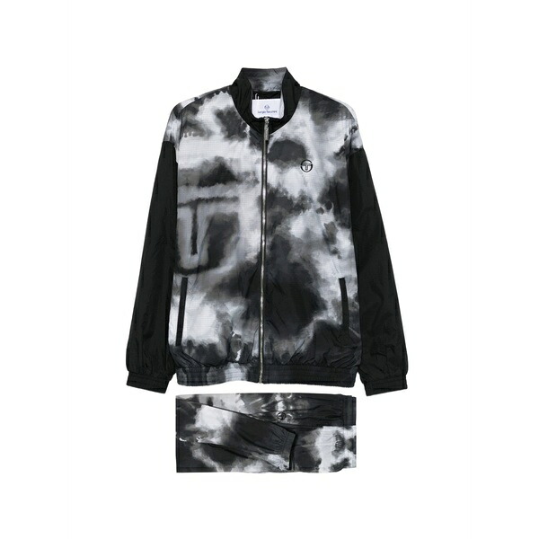 セルジオ・タッキーニ メンズ 心地好いズボン下 ボトムス Patterned tracksuit Black