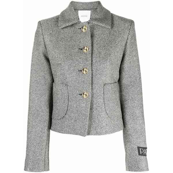 ジャンパトゥ レディース ジャケット＆ブルゾン アウター Textured virgin-wool short jacket Grey｜asty