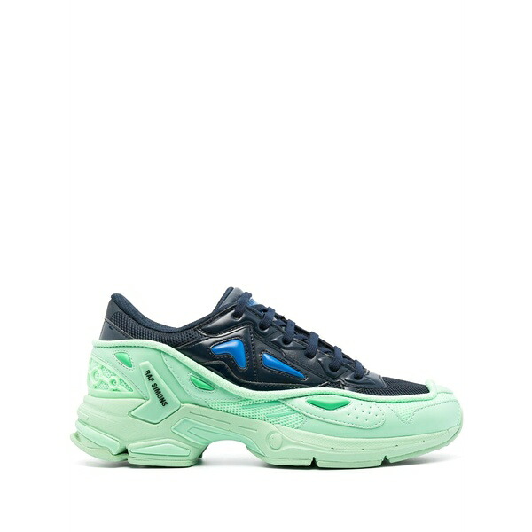 ラフ・シモンズ メンズ スニーカー シューズ Panelled lace-up sneakers Blue|asty