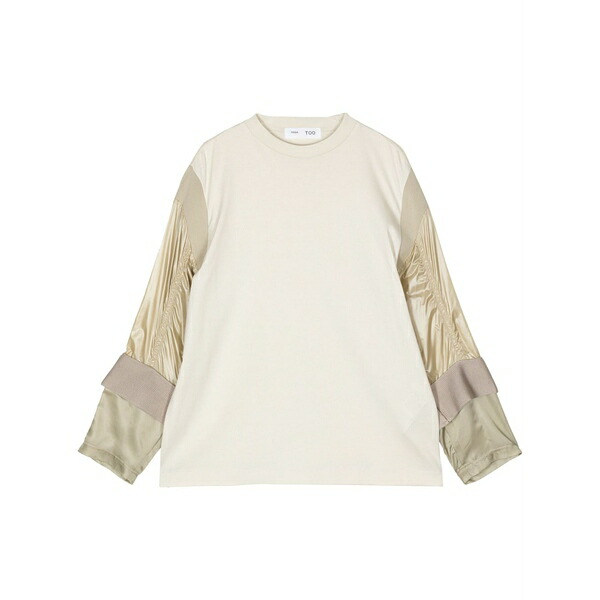 トゥーガ レディース プルオーバー トップス Panelled colour-block t-shirt Neutrals