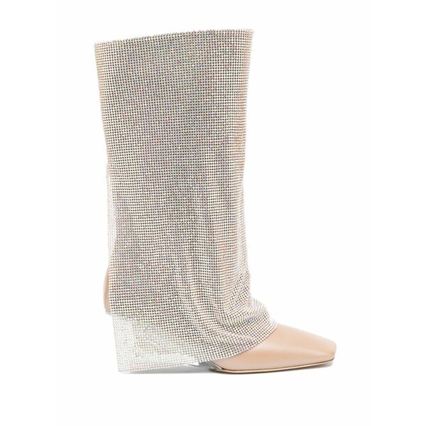 ベネデッタベルジッチーズ レディース ブーツ シューズ Virginia 95粍 crystal-drape boots Neutrals