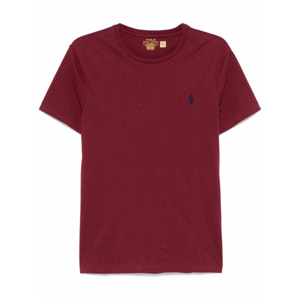 ラルフローレン メンズ Tシャツ トップス Polo pony-embroidered t-shirt Red｜asty