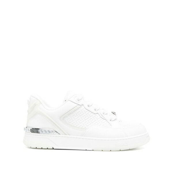ヴェルサーチ メンズ スニーカー シューズ Logo-embossed sneakers White