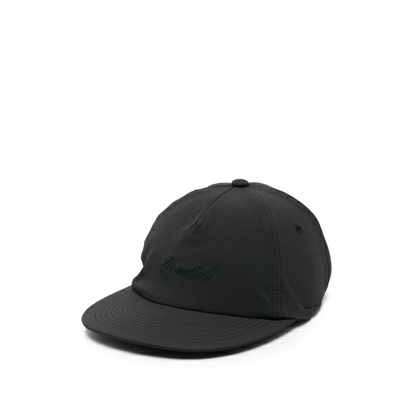 エフオージーエッセンシャルズ メンズ かぶり笠 佩び物 Logo-embroidered baseball cap Black