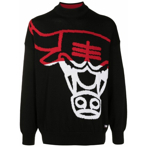 ボス メンズ ニット\u0026セーター アウター X nba bulls intarsia-knit jumper Black