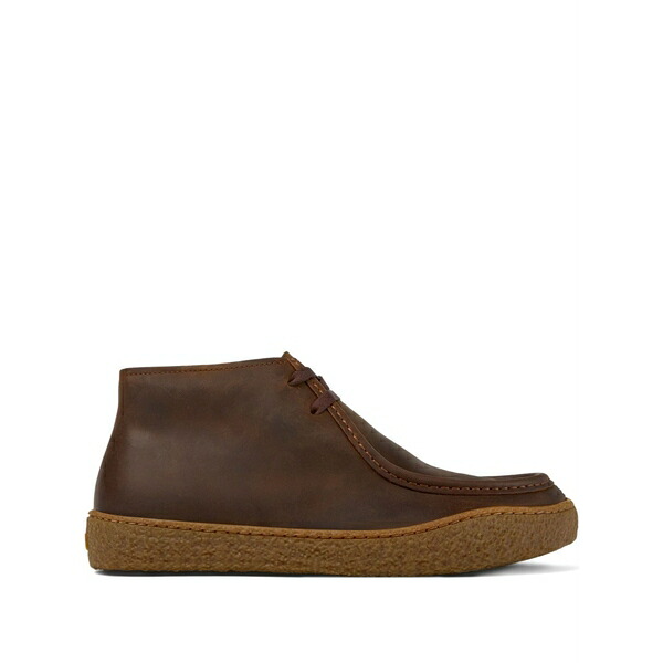 カンペール メンズ ブーツ シューズ Leather lace-up boots Brown｜asty