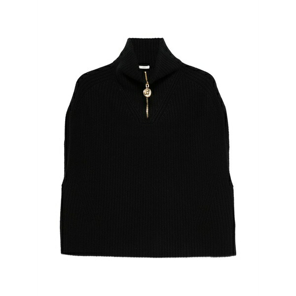 ジョセフ レディース 編み物\u0026ティーシャツ アウター Raffet half-zip sweater Black