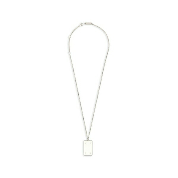 マルタンマルジェラ メンズ 首飾り・チョー鉄道車両 佩び物 Four stitches pendant necklace Silver