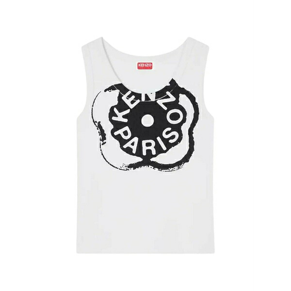 ケンゾー レディース カットソー トップス Boke flower 2.0 tank top White