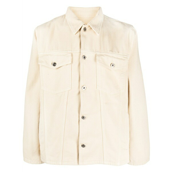 象牙色 メンズ プルオーバー トップス Embroidered-motif denim shirt Neutrals