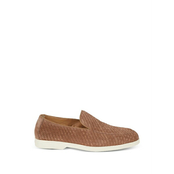 ドンカルズ メンズ スリッポン・ローファー シューズ Woven suede loafers Brown
