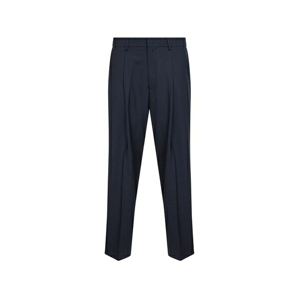 エヌエヌ77 メンズ 心地好いズボン下 ボトムス Kay pleated trousers Blue ズボン・パンツ-メンズファッション