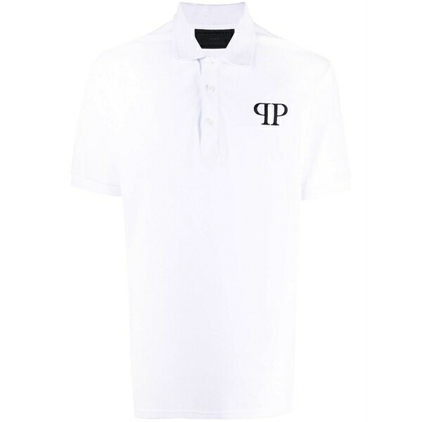 フィリッププレイン メンズ ポロシャツ トップス Iconic plein polo shirt White|asty